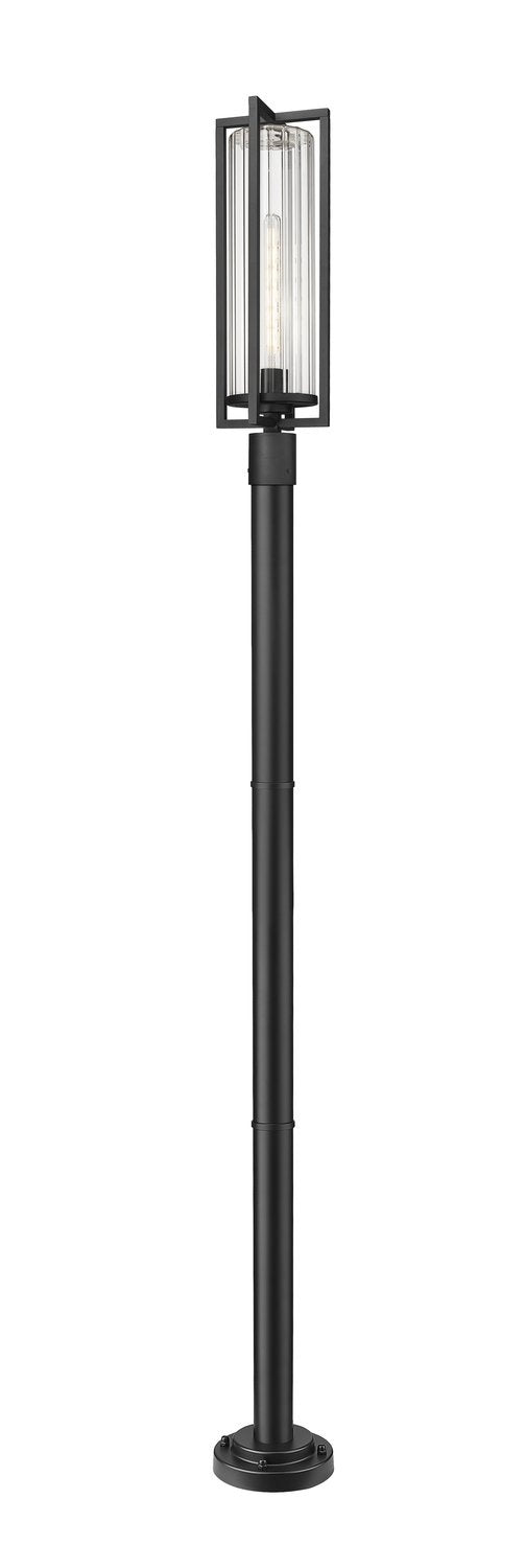 Z-LITE AURA OUTDOOR POST MOUNTED FIXTURE | 5013PHBR-5012P-BK - Post