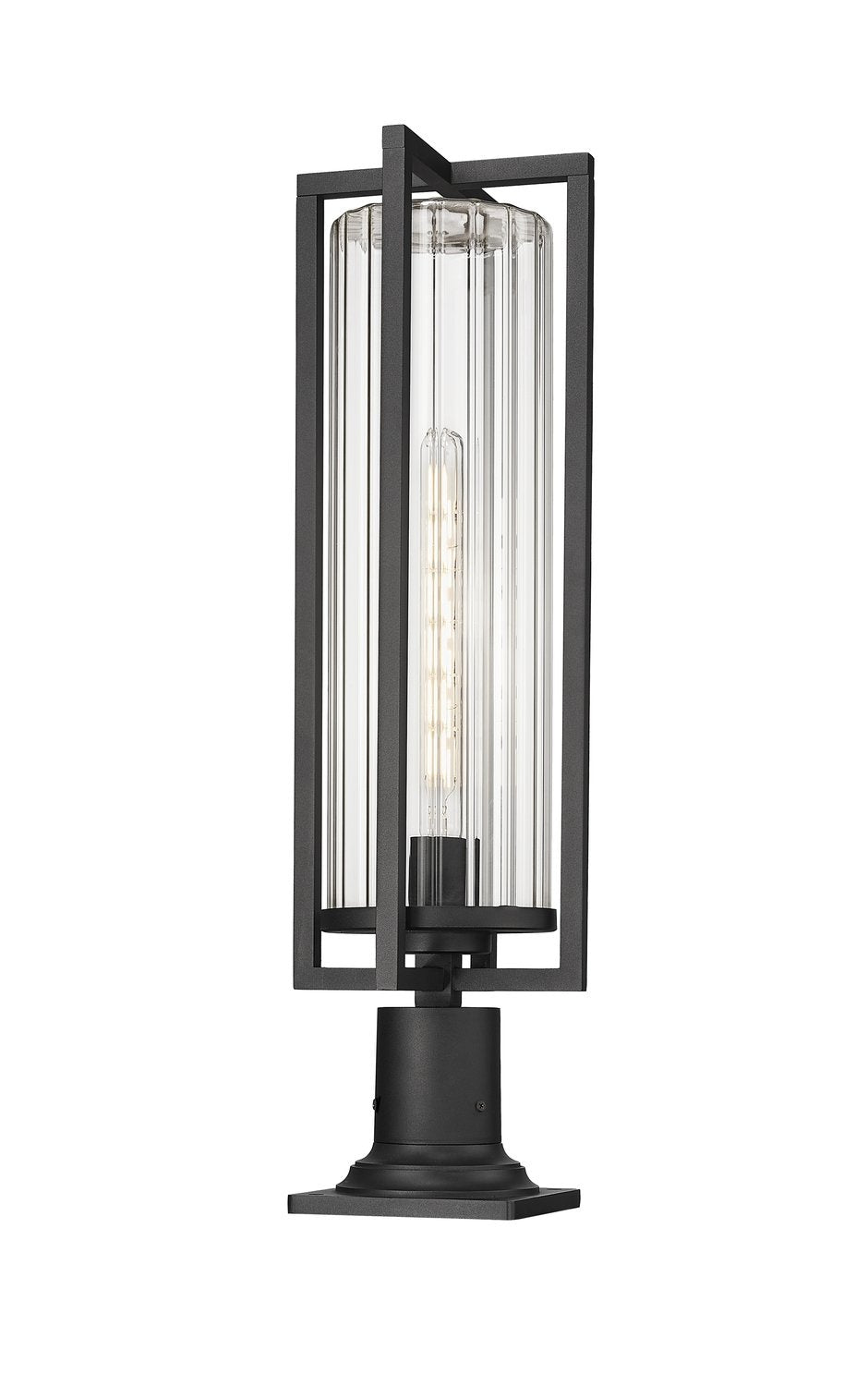 Z-LITE AURA OUTDOOR PIER MOUNTED FIXTURE | 5013PHBR-533PM-BK - Post