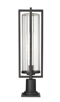 Z-LITE AURA OUTDOOR PIER MOUNTED FIXTURE | 5013PHBR-533PM-BK - Post