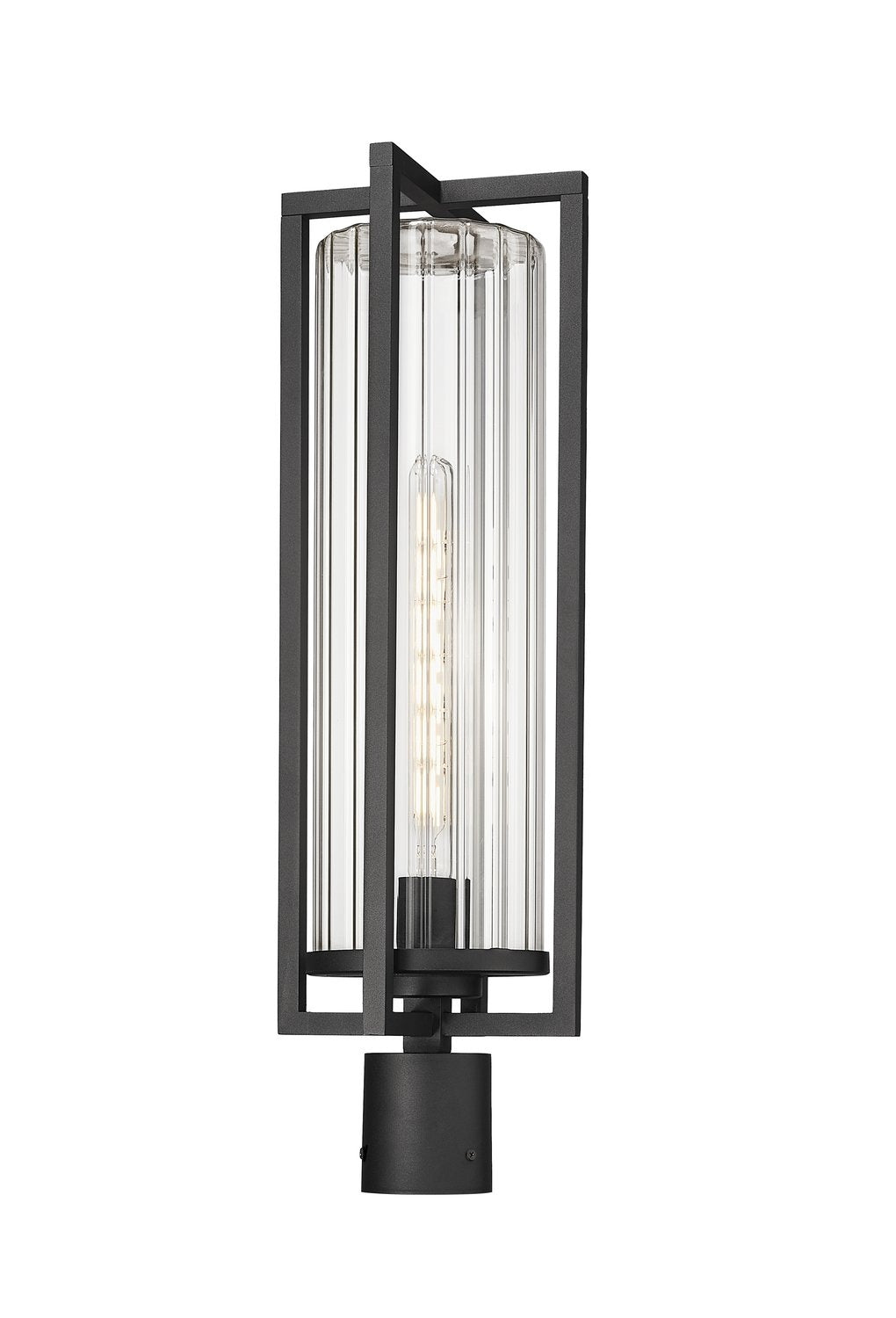 Z-LITE AURA OUTDOOR POST MOUNT FIXTURE | 5013PHBR-BK - Post