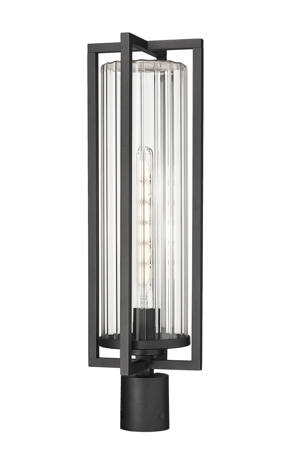 Z-LITE AURA OUTDOOR POST MOUNT FIXTURE | 5013PHBR-BK - Post