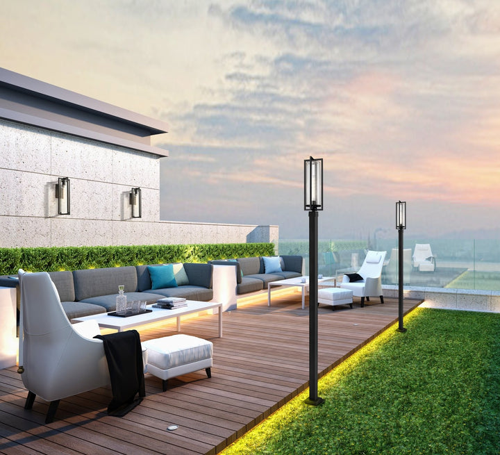 Z-LITE AURA OUTDOOR POST MOUNTED FIXTURE | 5013PHBS-536P-BK - Post