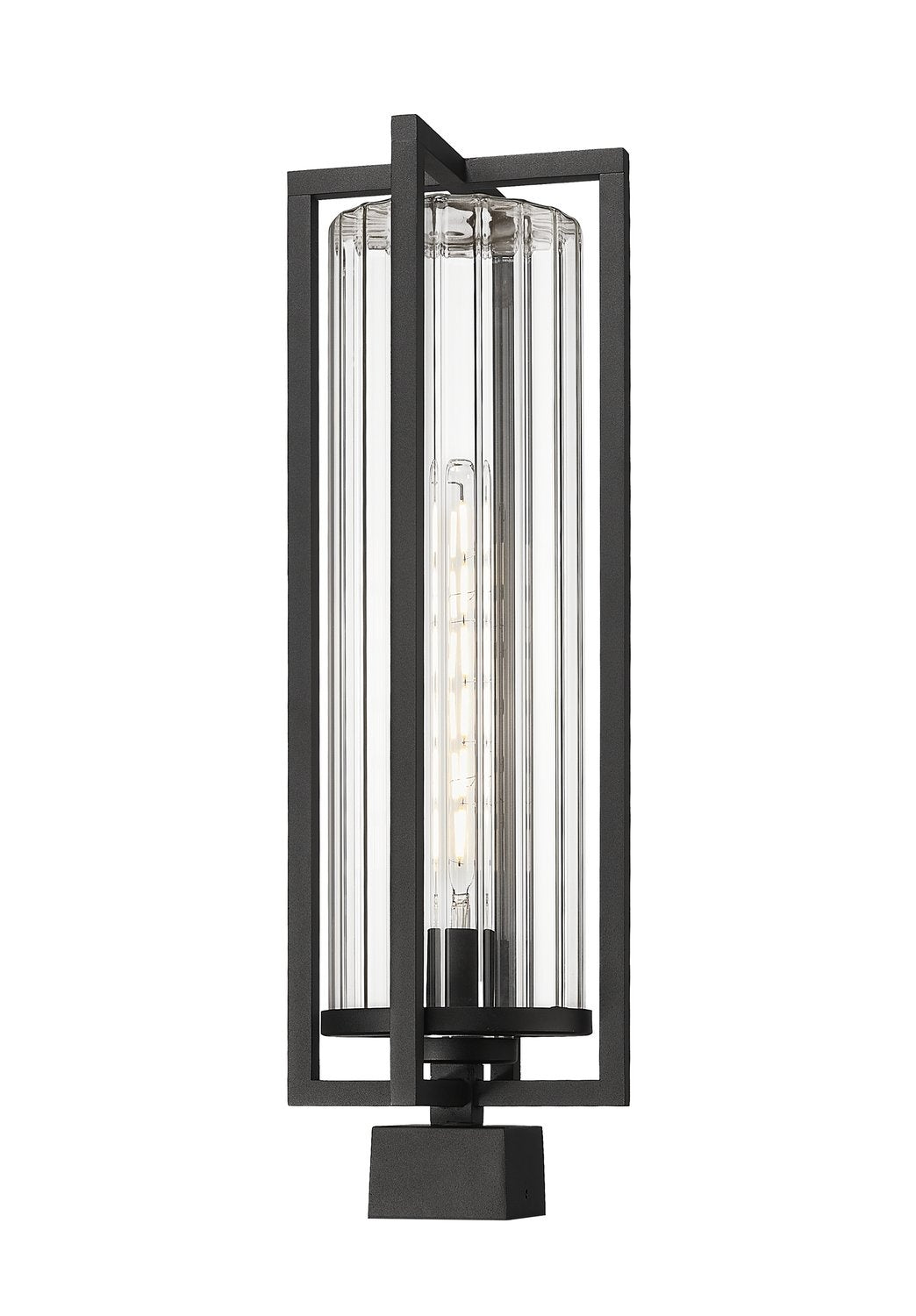 Z-LITE AURA OUTDOOR POST MOUNT FIXTURE | 5013PHBS-BK - Post