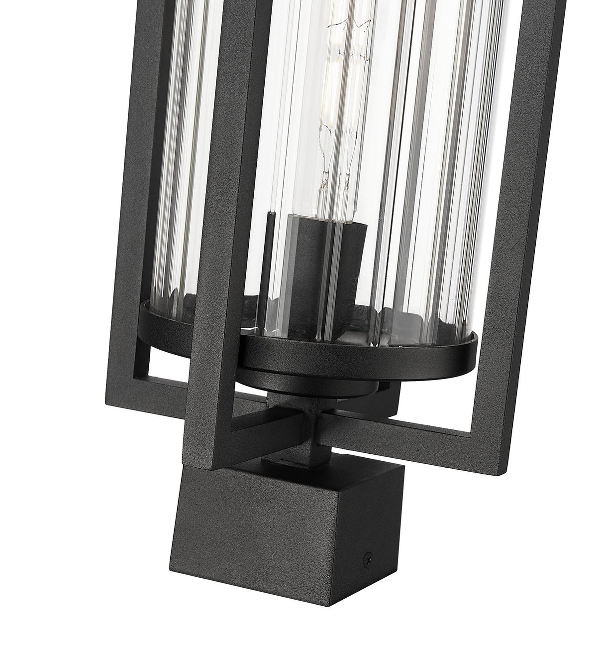 Z-LITE AURA OUTDOOR POST MOUNT FIXTURE | 5013PHBS-BK - Post