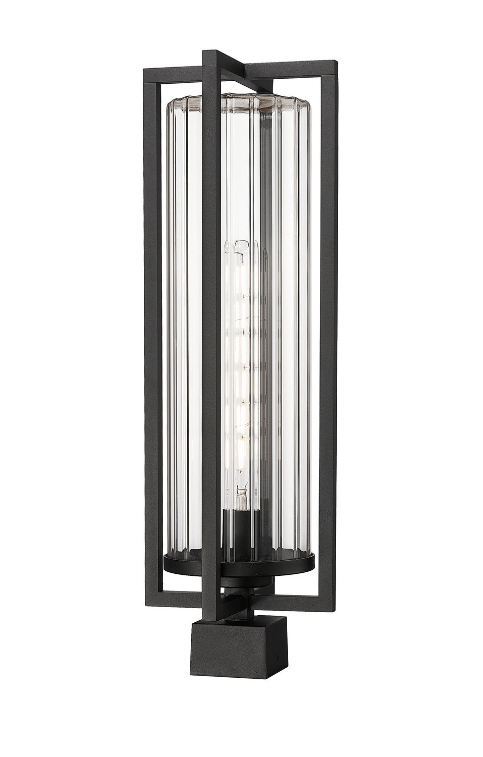 Z-LITE AURA OUTDOOR POST MOUNT FIXTURE | 5013PHBS-BK - Post