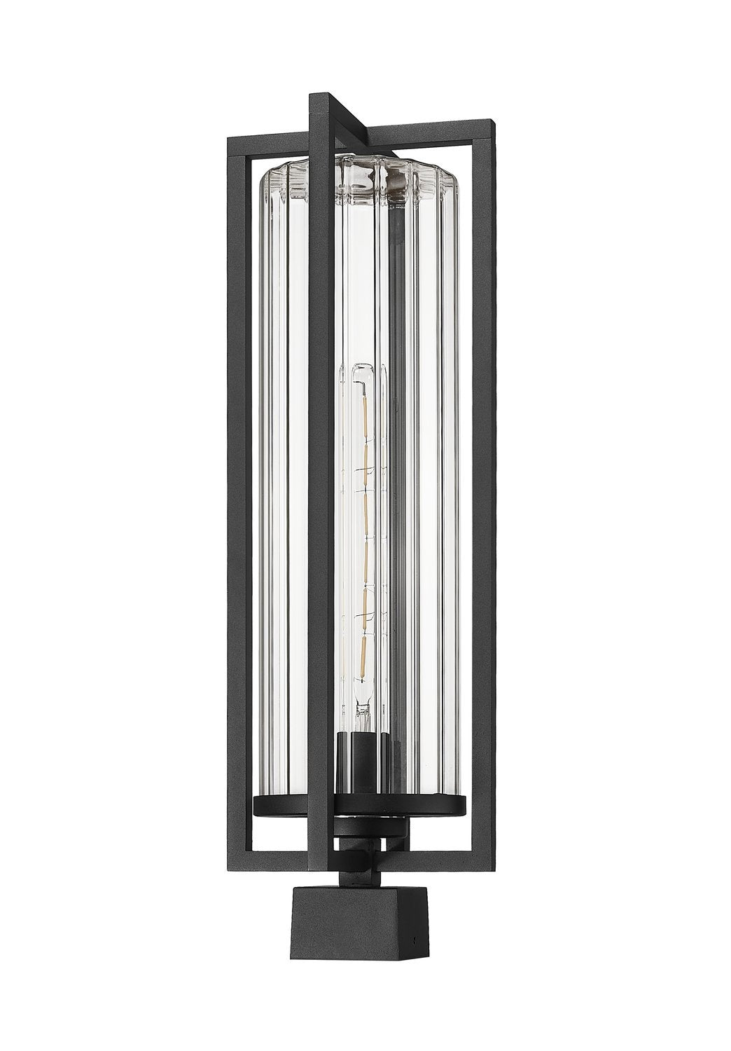 Z-LITE AURA OUTDOOR POST MOUNT FIXTURE | 5013PHBS-BK - Post
