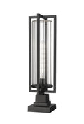 Z-LITE AURA OUTDOOR PIER MOUNTED FIXTURE | 5013PHBS-SQPM-BK - Post