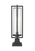 Z-LITE AURA OUTDOOR PIER MOUNTED FIXTURE | 5013PHBS-SQPM-BK - Post