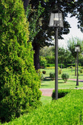 Z-LITE RAINER 4 LIGHT OUTDOOR POST MOUNTED FIXTURE | 5015PHBR-5011P-BK - Post