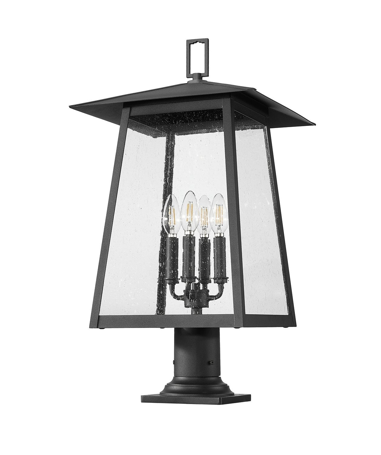 Z-LITE RAINER OUTDOOR PIER MOUNTED FIXTURE | 5015PHBR-533PM-BK