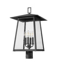 Z-LITE RAINER OUTDOOR POST MOUNT FIXTURE | 5015PHBR-BK - Post