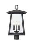 Z-LITE RAINER OUTDOOR POST MOUNT FIXTURE | 5015PHBR-BK - Post