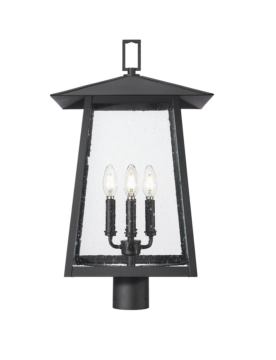 Z-LITE RAINER OUTDOOR POST MOUNT FIXTURE | 5015PHBR-BK - Post