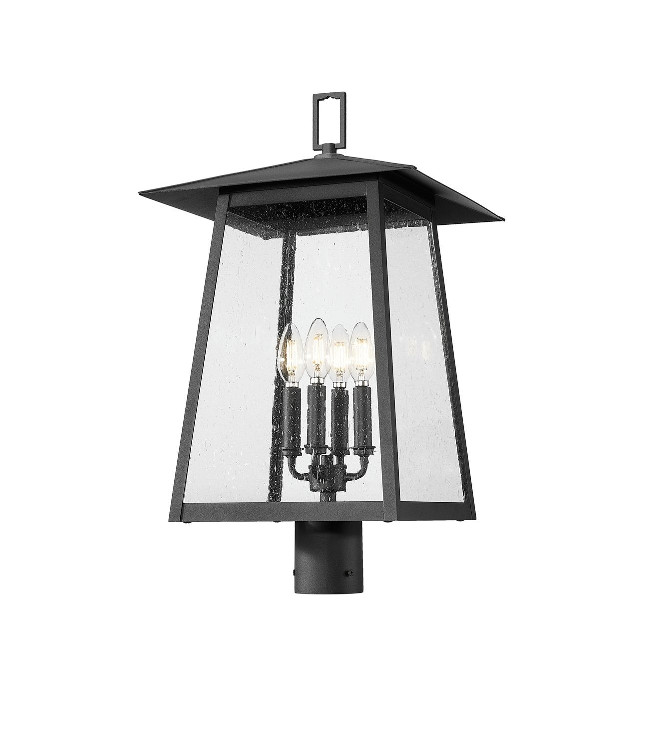 Z-LITE RAINER OUTDOOR POST MOUNT FIXTURE | 5015PHBR-BK - Post