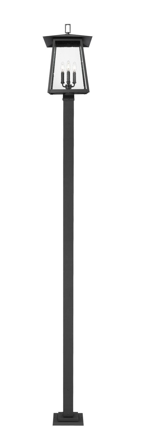 Z-LITE RAINER 4 LIGHT OUTDOOR POST MOUNTED FIXTURE | 5015PHBS-536P-BK - Post