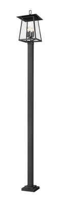 Z-LITE RAINER 4 LIGHT OUTDOOR POST MOUNTED FIXTURE | 5015PHBS-536P-BK - Post