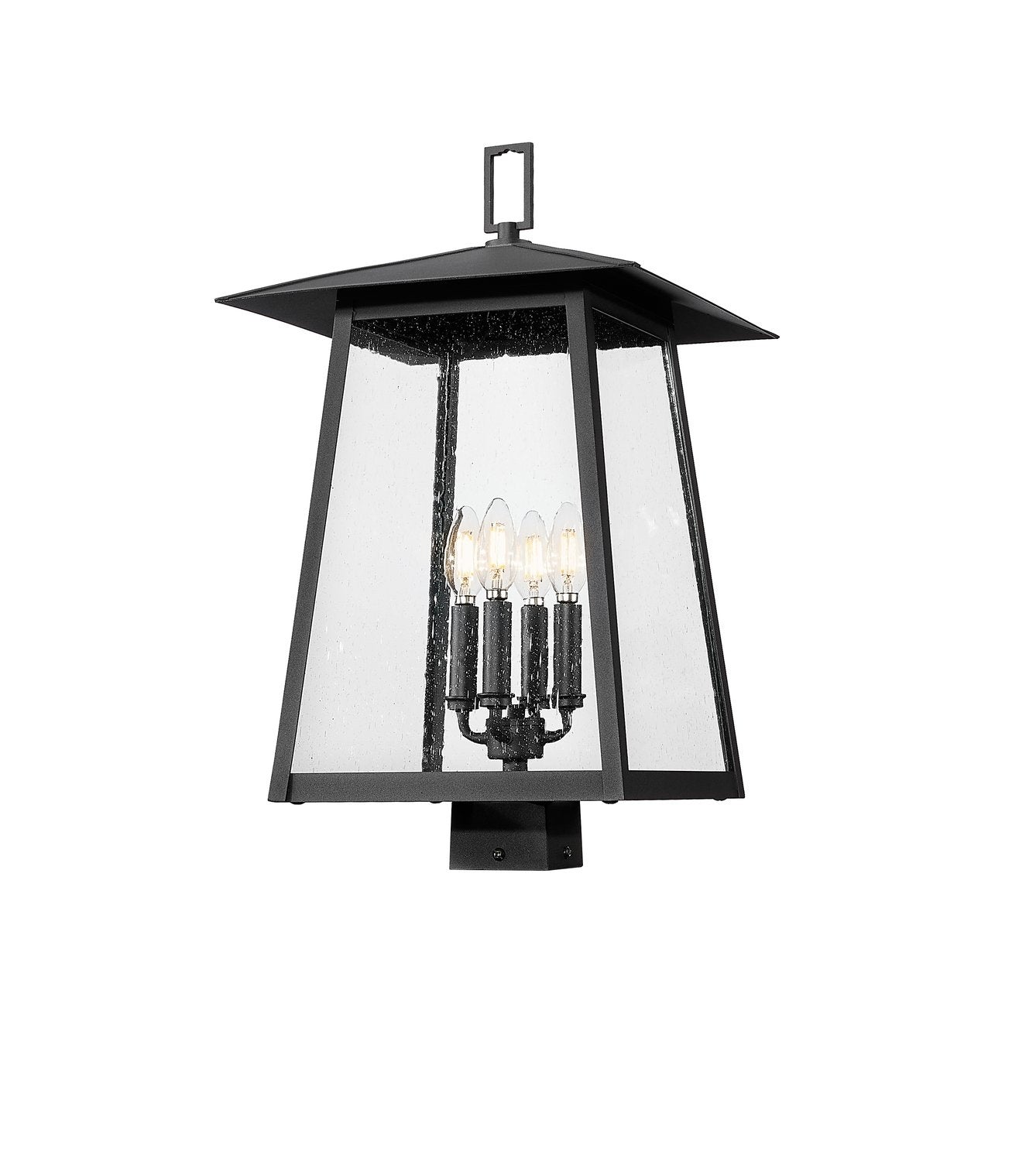 Z-LITE RAINER OUTDOOR POST MOUNT FIXTURE | 5015PHBS-BK - Post