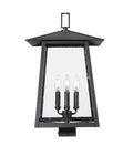 Z-LITE RAINER OUTDOOR POST MOUNT FIXTURE | 5015PHBS-BK - Post
