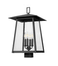 Z-LITE RAINER OUTDOOR POST MOUNT FIXTURE | 5015PHBS-BK - Post