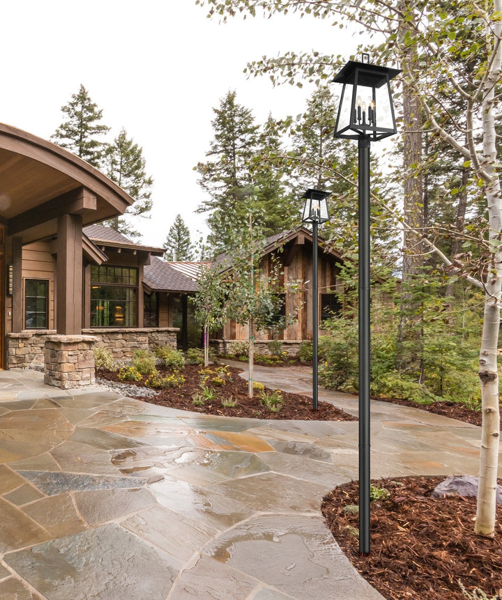 Z-LITE RAINER 5 LIGHT OUTDOOR POST MOUNTED FIXTURE | 5015PHXLR-5009P120-B - Post
