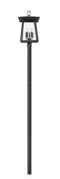 Z-LITE RAINER 5 LIGHT OUTDOOR POST MOUNTED FIXTURE | 5015PHXLR-5009P96-BK - Post