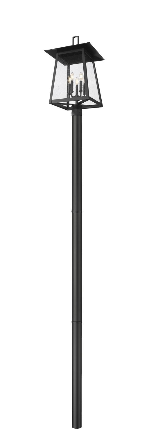 Z-LITE RAINER 5 LIGHT OUTDOOR POST MOUNTED FIXTURE | 5015PHXLR-5009P96-BK - Post
