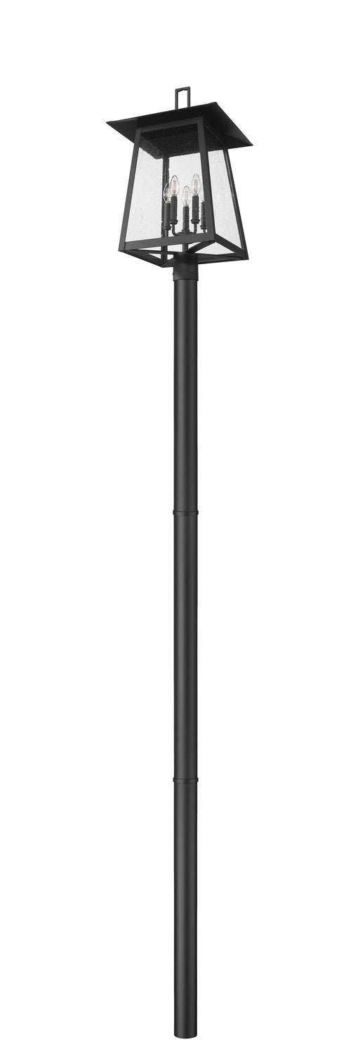 Z-LITE RAINER 5 LIGHT OUTDOOR POST MOUNTED FIXTURE | 5015PHXLR-5009P96-BK - Post