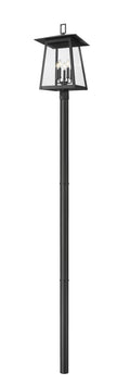Z-LITE RAINER 5 LIGHT OUTDOOR POST MOUNTED FIXTURE | 5015PHXLR-5009P96-BK - Post