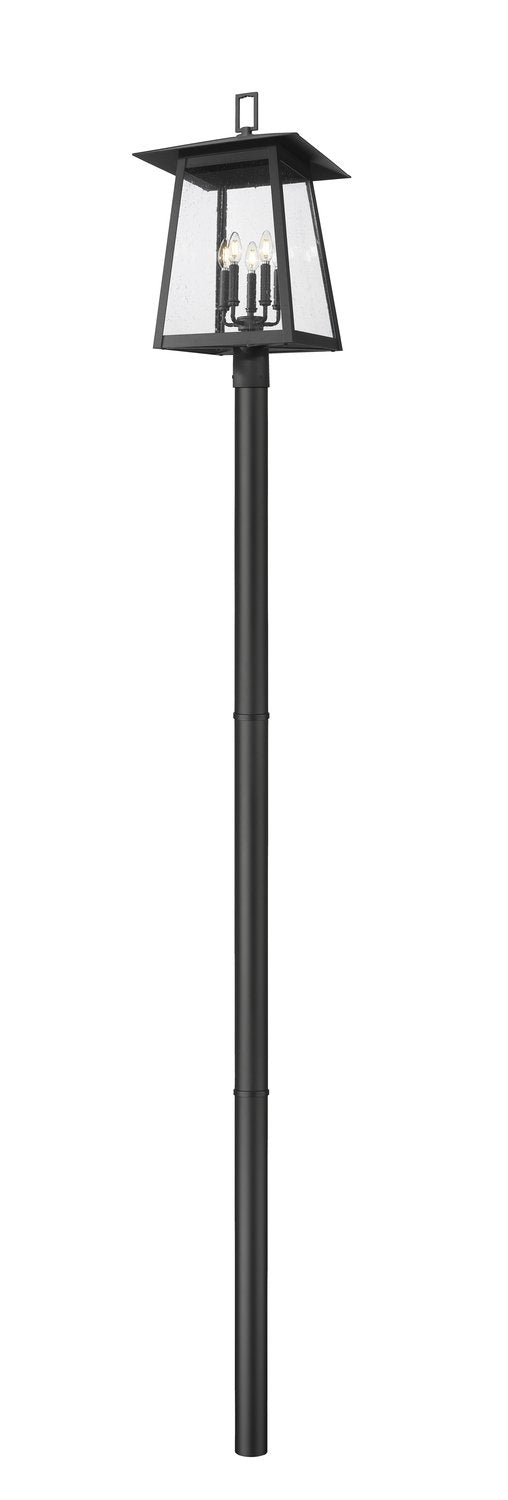 Z-LITE RAINER 5 LIGHT OUTDOOR POST MOUNTED FIXTURE | 5015PHXLR-5009P96-BK - Post