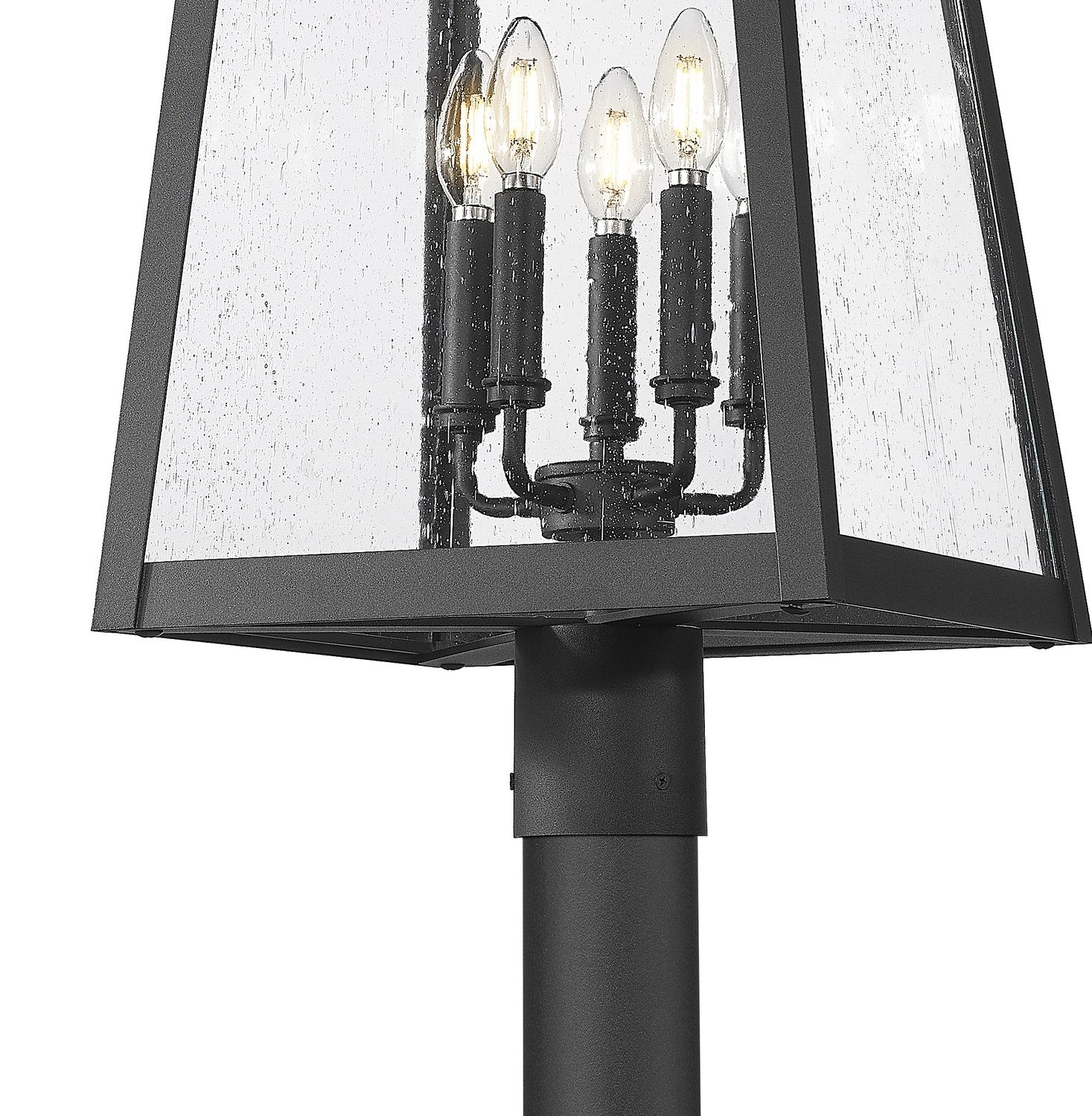 Z-LITE RAINER 5 LIGHT OUTDOOR POST MOUNTED FIXTURE | 5015PHXLR-5010P-BK - Post