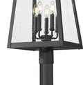 Z-LITE RAINER 5 LIGHT OUTDOOR POST MOUNTED FIXTURE | 5015PHXLR-5010P-BK - Post