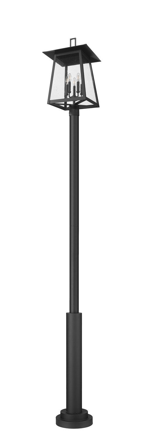 Z-LITE RAINER 5 LIGHT OUTDOOR POST MOUNTED FIXTURE | 5015PHXLR-5010P-BK - Post