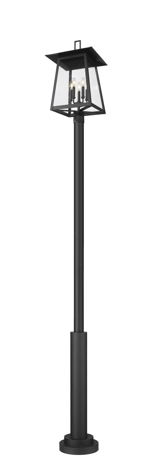 Z-LITE RAINER 5 LIGHT OUTDOOR POST MOUNTED FIXTURE | 5015PHXLR-5010P-BK - Post