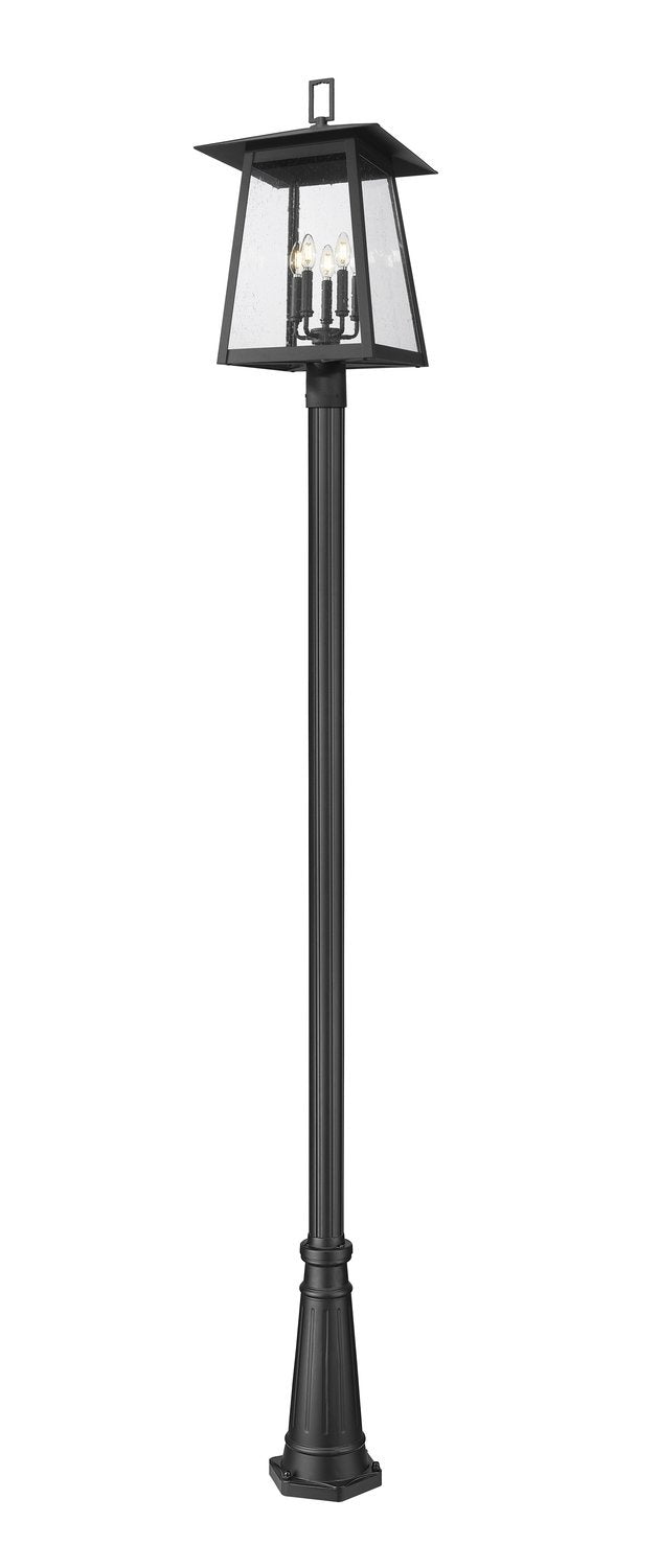 Z-LITE RAINER 5 LIGHT OUTDOOR POST MOUNTED FIXTURE | 5015PHXLR-5011P-BK - Post