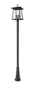 Z-LITE RAINER 5 LIGHT OUTDOOR POST MOUNTED FIXTURE | 5015PHXLR-5011P-BK - Post