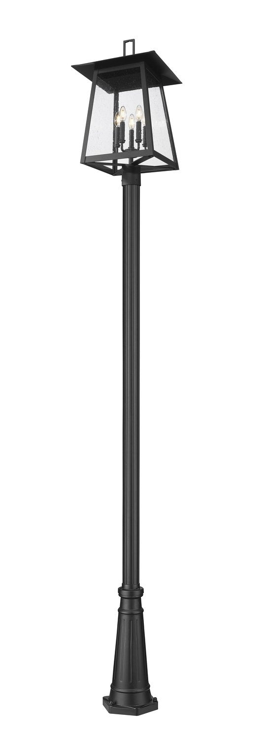 Z-LITE RAINER 5 LIGHT OUTDOOR POST MOUNTED FIXTURE | 5015PHXLR-5011P-BK - Post