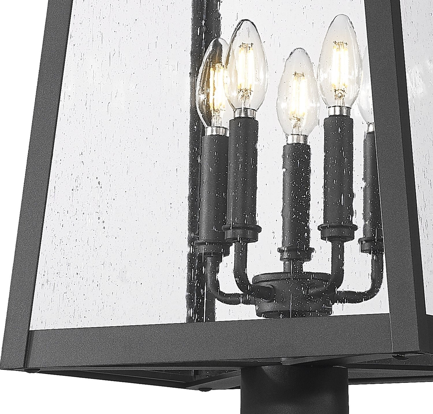 Z-LITE RAINER 5 LIGHT OUTDOOR POST MOUNTED FIXTURE | 5015PHXLR-5011P-BK - Post