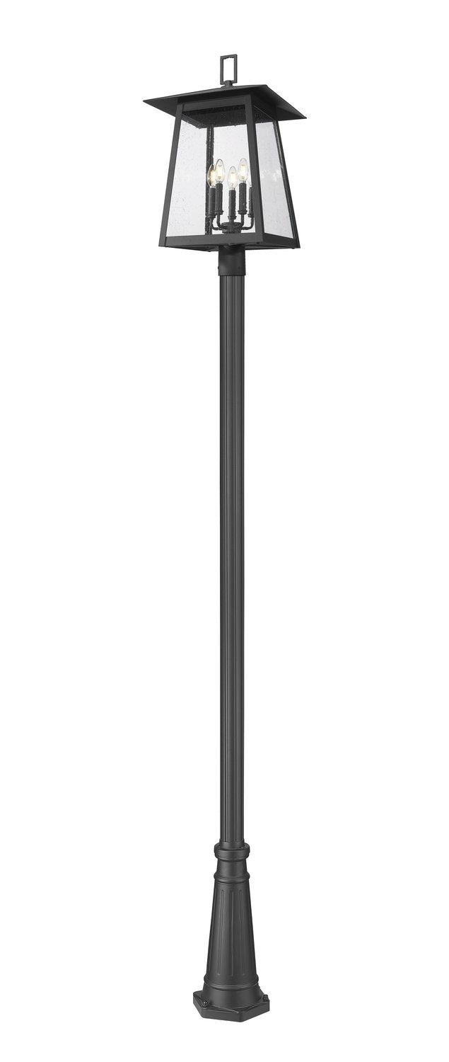 Z-LITE RAINER 5 LIGHT OUTDOOR POST MOUNTED FIXTURE | 5015PHXLR-519P-BK - Post