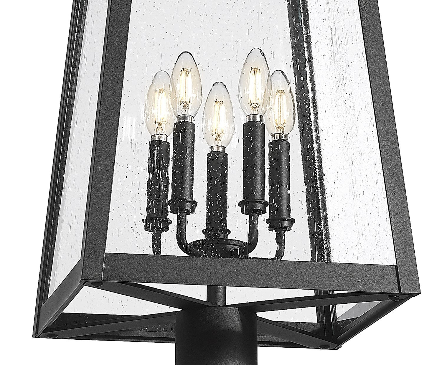 Z-LITE RAINER 5 LIGHT OUTDOOR POST MOUNTED FIXTURE | 5015PHXLR-519P-BK - Post