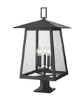 Z-LITE RAINER OUTDOOR PIER MOUNTED FIXTURE | 5015PHXLR-533PM-BK - Post