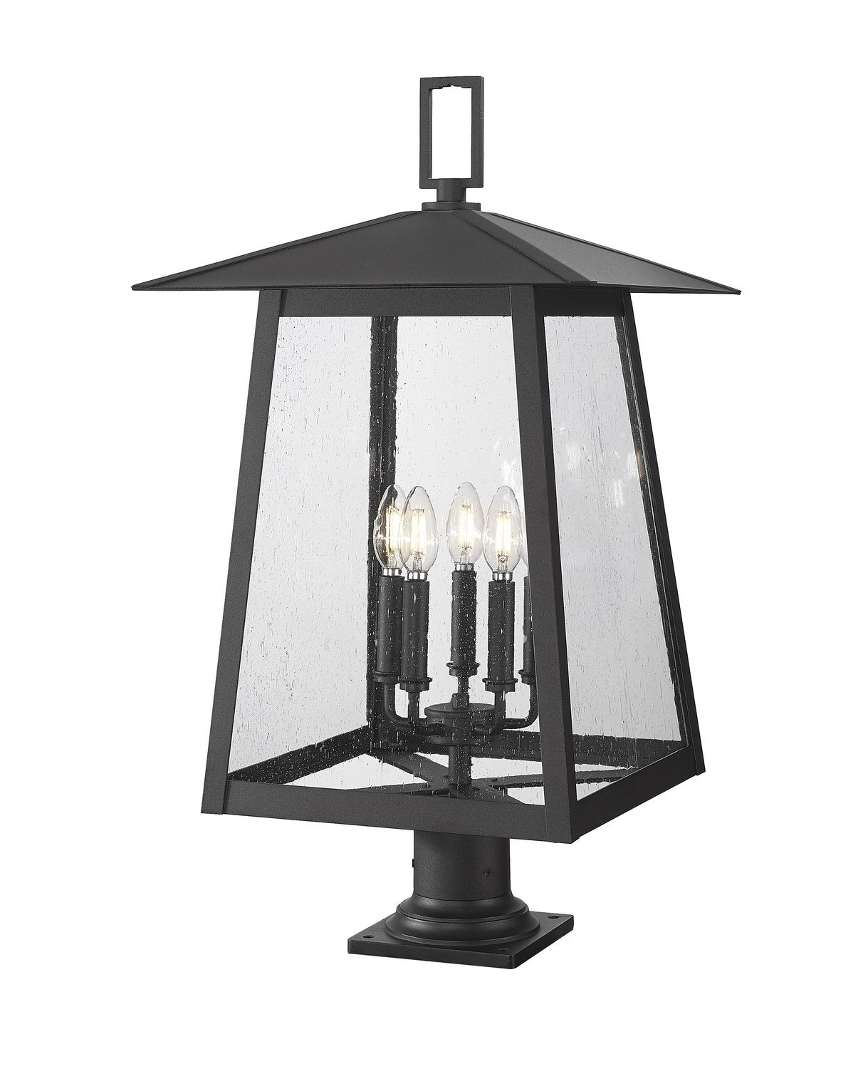 Z-LITE RAINER OUTDOOR PIER MOUNTED FIXTURE | 5015PHXLR-533PM-BK - Post