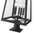 Z-LITE RAINER OUTDOOR PIER MOUNTED FIXTURE | 5015PHXLR-533PM-BK - Post