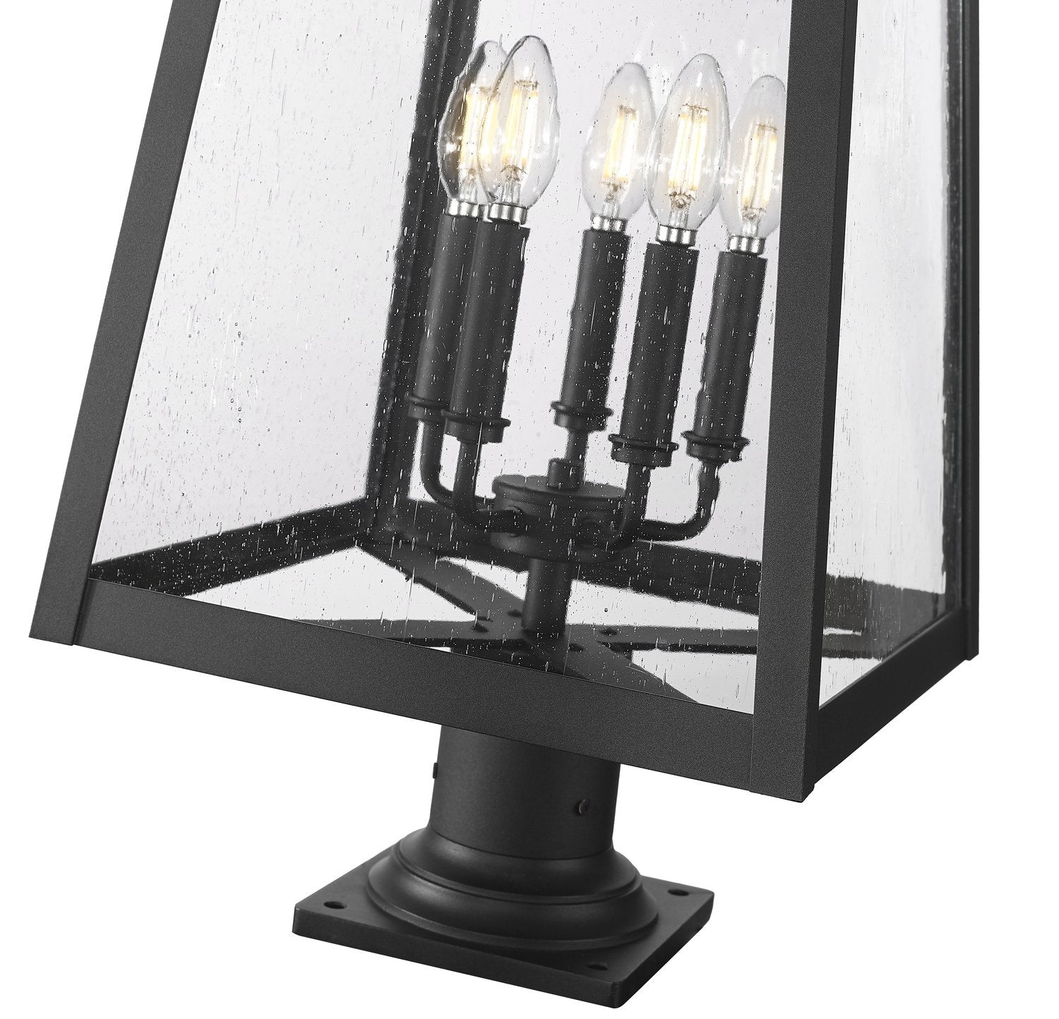 Z-LITE RAINER OUTDOOR PIER MOUNTED FIXTURE | 5015PHXLR-533PM-BK - Post