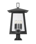 Z-LITE RAINER OUTDOOR PIER MOUNTED FIXTURE | 5015PHXLR-533PM-BK - Post
