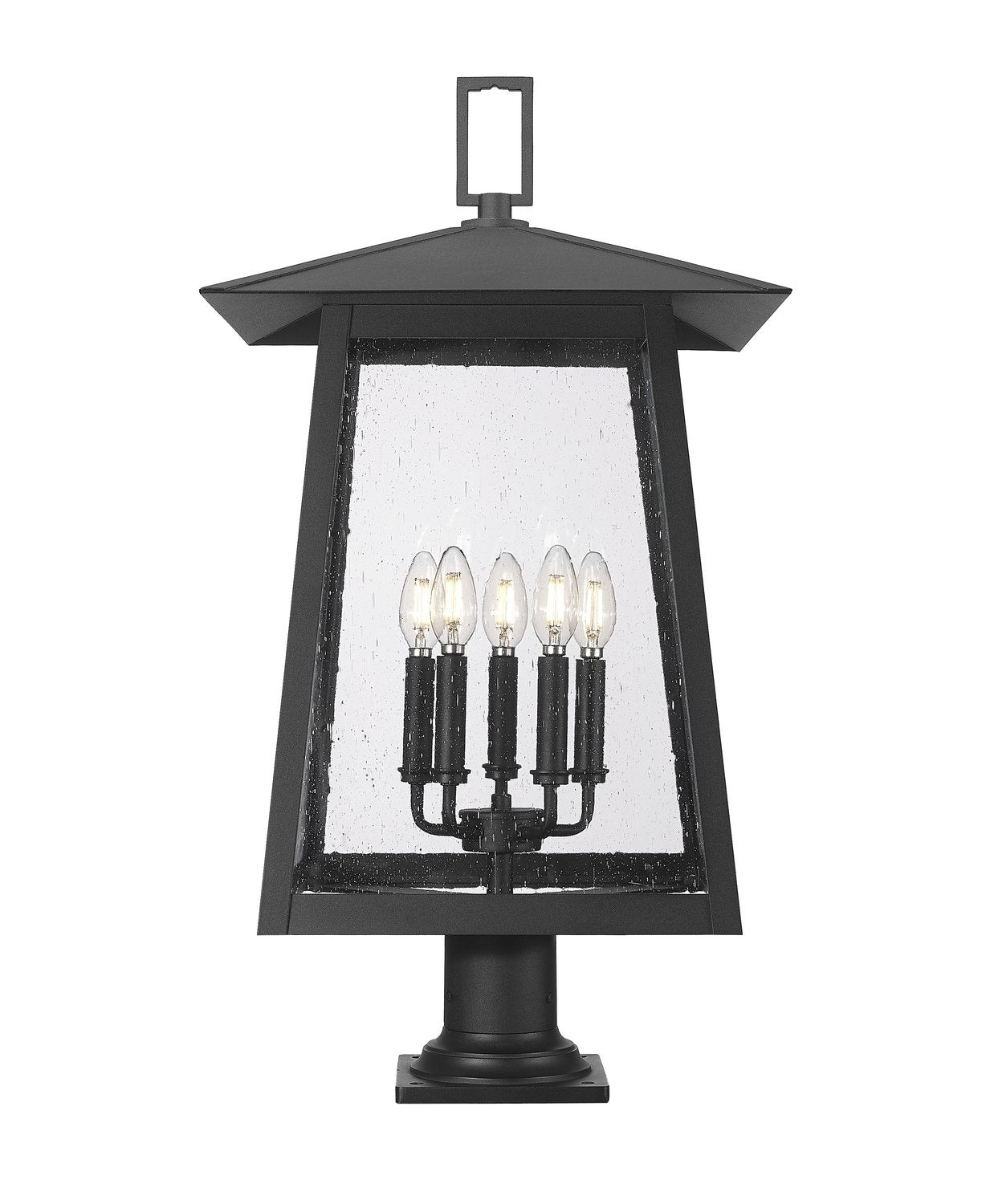 Z-LITE RAINER OUTDOOR PIER MOUNTED FIXTURE | 5015PHXLR-533PM-BK - Post