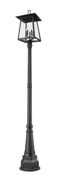 Z-LITE RAINER 5 LIGHT OUTDOOR POST MOUNTED FIXTURE | 5015PHXLR-564P-BK - Post