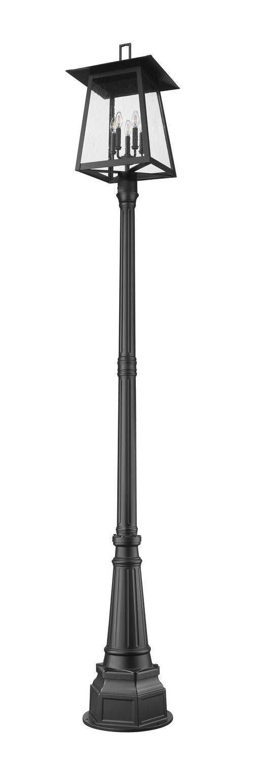 Z-LITE RAINER 5 LIGHT OUTDOOR POST MOUNTED FIXTURE | 5015PHXLR-564P-BK - Post