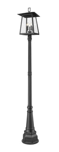 Z-LITE RAINER 5 LIGHT OUTDOOR POST MOUNTED FIXTURE | 5015PHXLR-564P-BK - Post