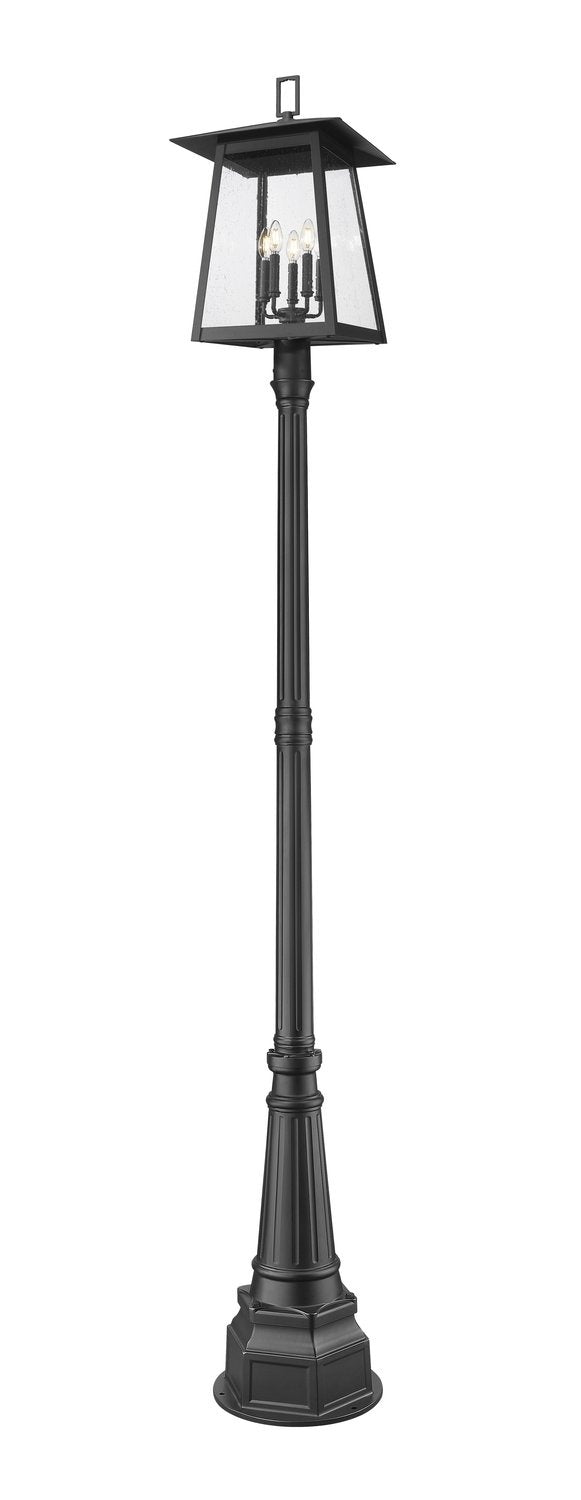 Z-LITE RAINER 5 LIGHT OUTDOOR POST MOUNTED FIXTURE | 5015PHXLR-564P-BK - Post