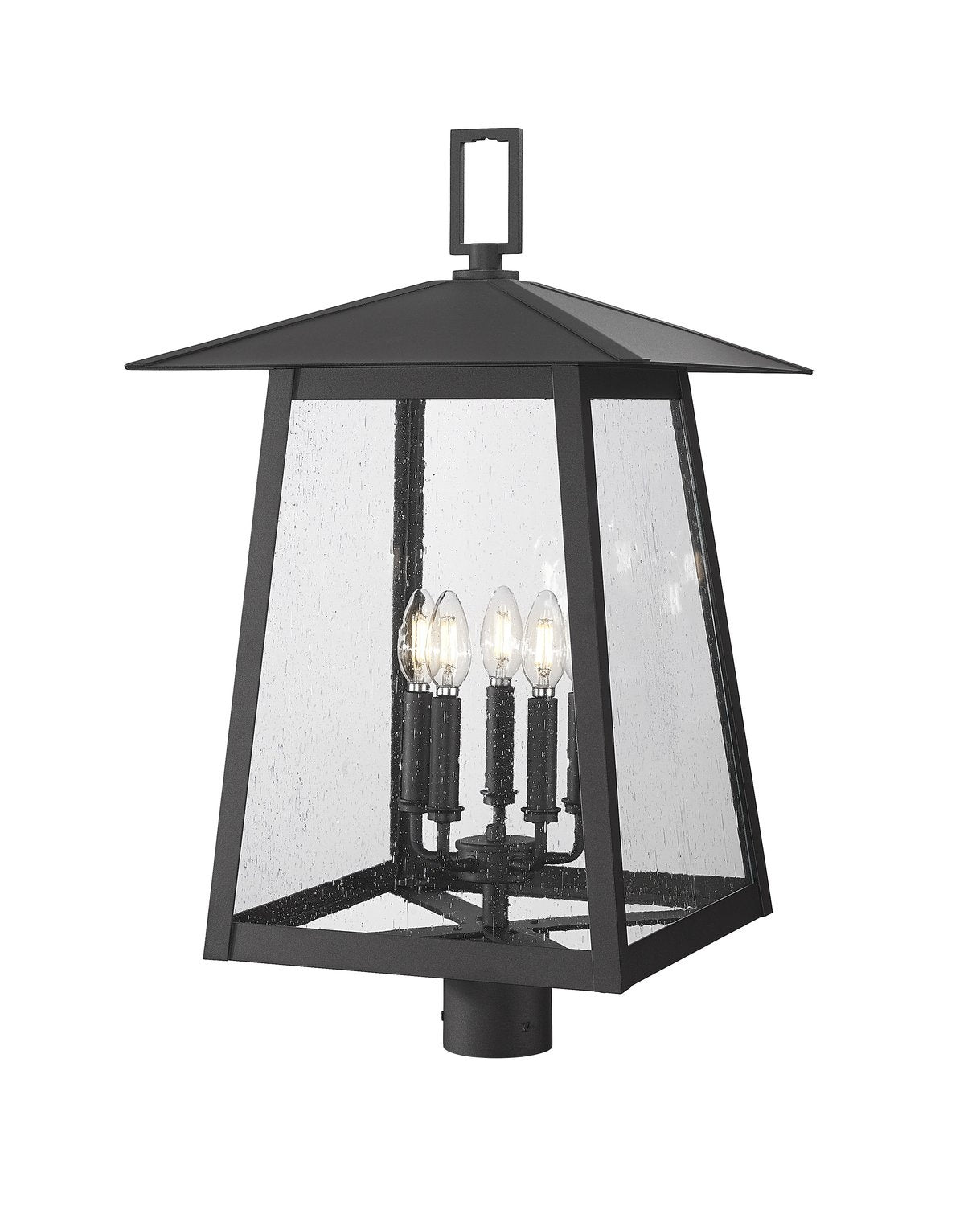 Z-LITE RAINER OUTDOOR POST MOUNT FIXTURE | 5015PHXLR-BK - Post